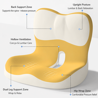Coussin de chaise de bureau ergonomique 3D en mousse à mémoire de forme avec soutien lombaire pour le bureau à domicile, design en forme de nœud chinois