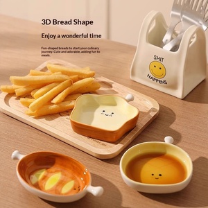 Piatto Creativo Xuanhui per Snack ai Gusti di Pane per Bambini, Piccolo Piatto Domestico per Salse, Salsa di Soia, Aceto e Condimenti - Product Image 4