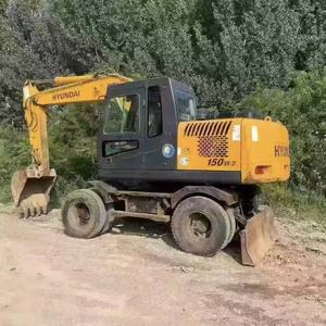 Excavatrice Hyundai R150W 15 tonnes, 70% neuve, conforme aux normes EPA et CE, d'occasion, excavatrice sur roues 15 tonnes, Hyundai R150W d'occasion - Product Image 1
