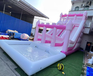 Toboggan aquatique gonflable commercial en PVC pour adultes, grande piscine gonflable, jeux gonflables pour enfants et adultes - Product Image 3