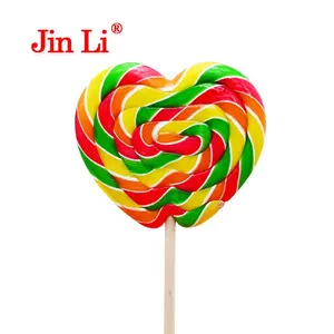 Valentinstag Herzform Sweet Candy Geschenke Benutzer definiertes Logo Hard Candy Lollipops