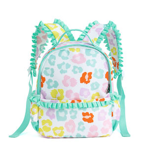 <span class=keywords><strong>Mochila</strong></span> Escolar Ligera e Informal con Volantes, <span class=keywords><strong>Mochila</strong></span> de Nailon con Estampado de Leopardo Colorido para Niñas - Product Image 4