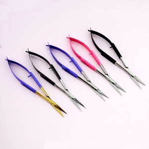 Meilleures pinces à épiler à ressort pour cils et sourcils, ciseaux à sourcils, ciseaux à moustache, ciseaux à nez à ressort, pointe droite pour extensions - Product Image 1