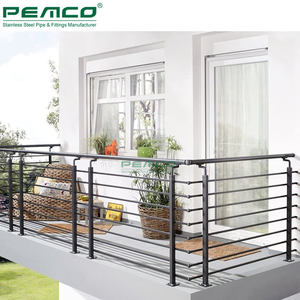 Grilles de <span class=keywords><strong>terrasse</strong></span> pour toit extérieur, en acier inoxydable 316 chromé, designs de garde-corps verticaux - Product Image 2