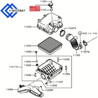Capteur de débit d'air massique MAF authentique MR547077 197400-4030 1525A016 pour Mitsubishi L200 Triton Pajero 4D56 4M41 Diesel