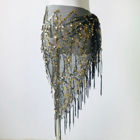 Ceinture de danse orientale pour femmes Costumes de danse orientale Paillettes Tassels Triangular Belly Dance Waist Chain Hip Scarf