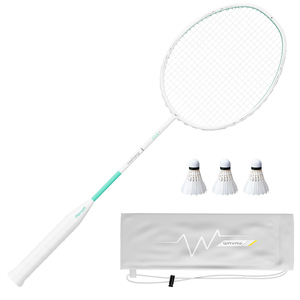 ไม้แบดมินตัน WAVAW Endorphin Green คาร์บอนทั้งตัว น้ำหนักเบาพิเศษ 80 กรัม ปรับน้ำหนักได้ สำหรับผู้เล่นมือสมัครเล่นและเยาวชน ควบคุมลูกได้ดี ด้ามจับ PU - Product Image 1