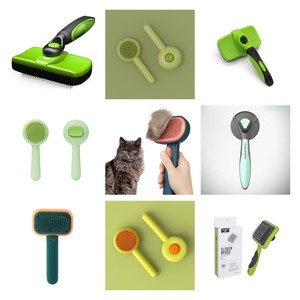 Cepillos de Pelo Retráctiles para Mascotas, Cepillo de Masaje para Baño de Perros y Gatos, Peines de Plástico con Agujas para Limpieza, Elimina Eficazmente el Pelo Suelto - Product Image 4