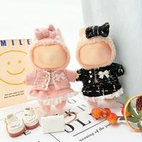Tenue de poupée mignonne et mini avec nœud, vêtements de créateur ornés de pierres, vêtements de marque personnalisés pour Labubu