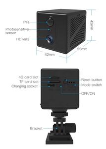 4G Lte EU Wireless Mini-CCTV-Sicherheit PIR <span class=keywords><strong>Motion</strong></span> 3000mAh Akku Smart Small 4G SIM-Karte IP-Kamera Nachtsicht für Auto & Zuhause - Product Image 2