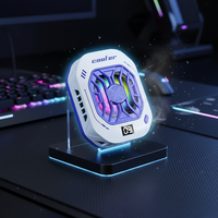 Kipas Pendingin Ponsel F25 ABS dengan Klip Belakang, Radiator, dan Penyangga Ponsel untuk Streaming dan Gaming