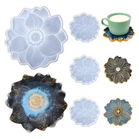 Moule en silicone pour plateau de service en forme de grande fleur, résistant à la chaleur, non toxique, élégant, décoration d'intérieur et ensemble de dessous-de-verre