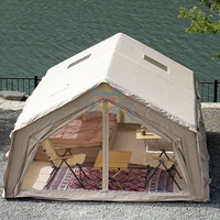 Tente de camping portable pour l'extérieur, grande tente de camping gonflable pour l'extérieur, 13 17.2 8 12 personnes