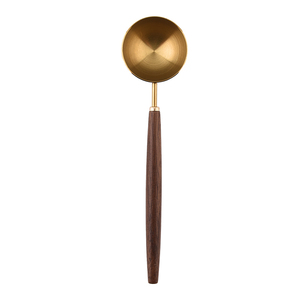 Cuillère à <span class=keywords><strong>café</strong></span> en laiton avec long manche en bois, cuillère doseuse pour <span class=keywords><strong>café</strong></span> <span class=keywords><strong>moulu</strong></span>, thé en vrac et grains - Product Image 6