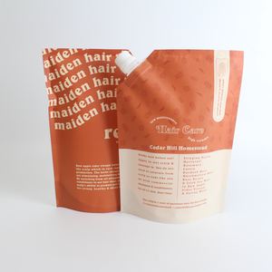 500ml 1L OEM Amostra Personalizada Plástico Laminado Folha De Alumínio Refil Embalagem Stand up com Bocal Pouch Skincare Máscara De Cabelo <span class=keywords><strong>Shampoo</strong></span> - Product Image 5