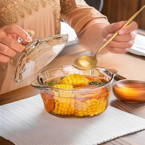 <span class=keywords><strong>Bol</strong></span> en verre transparent de 900 ml avec couvercle, saladier, vaisselle, <span class=keywords><strong>bol</strong></span> à soupe, ensemble d'ustensiles de cuisine pour la table, cadeaux - Product Image 3