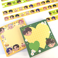 Nouveaux blocs-notes adhésifs créatifs Kawaii de couleur unie, forme irrégulière, mignons, réutilisables, personnalisables