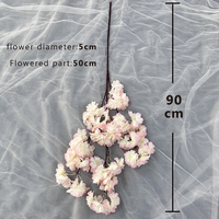 Fleurs artificielles en soie Sakura, fleurs de cerisier blanches, décoration pour la maison et les mariages, pour la fête des mères, la remise des diplômes, 90 cm