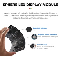 Pantalla de publicidad de bola flexible de Interior de desplazamiento de forma suave comercial Pantalla LED esférica P2.5