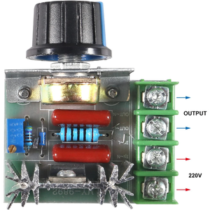 2000W 25A PWM Motor Speed Control Module <b>Dimmer</b> Speed Regulator AC 50-220V Adjustable Voltage Regulator with Speed Control Knob - Product Image 2