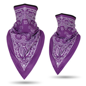 Foulard transfrontalier tendance en polyester effet soie glacée, style street dance, motif cachemire, masque facial, cache-cou hip-hop - Product Image 3