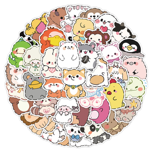 60pcs/bag Waterproof Journals Scrapbooking Decorative PVC Vinyl Die Cut Animals Stickers