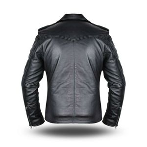 Custom Designed Slim Fit Genuine Lambskin Black Motorbike Leather <b>Jacket</b> for Men Windproof Adult <b>Biker</b> Sportswear for Racing - Product Image 2