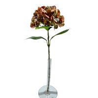 Hortensia artificiel imprimé en 3D, aspect réaliste, 60 cm de haut, fleur de 20 cm de diamètre, bleu saphir, pour décoration de mariage, de fêtes et de maison