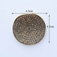 Boucles métalliques rondes en strass, clips en pierre de chaussure de créateur pour femme pour mariage