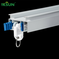 Fabricant IKSUN Produits pour la maison intelligente Moteur de rideau en aluminium motorisé et rail de rail de rideau électrique de plafond