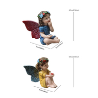 Miniatures de jardin en résine, figurines de fées et petits anges, faites à la main, peintes à la main, statues personnalisées pour la vente en gros