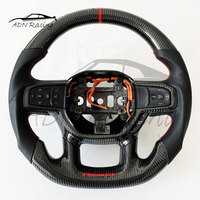 Volants de voiture personnalisés chauffants en fibre de carbone noire brillante ADN 2019+ pour DODGE RAM TRX