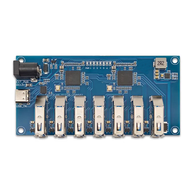 VL817 USB3.1 HUB Module 1-to-7 Hub TYPE-C Side Plug-in Small Size