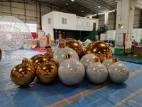 Ballon miroir gonflable en PVC argenté brillant sur mesure, sphère réfléchissante géante pour fête, mariage
