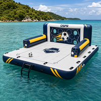 Plateforme flottante gonflable pour les supporters de football, grande île flottante pour regarder et se détendre