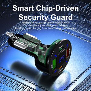 2025 क्यू 3.0 2usb + 2usb-c pd30w कार चार्जर 4 में वोल्टेज डिस्प्ले सुपर फास्ट चार्जिंग एडाप्टर के साथ 1 में वोल्टेज डिस्प्ले सुपर फास्ट चार्जिंग एडाप्टर - Product Image 5