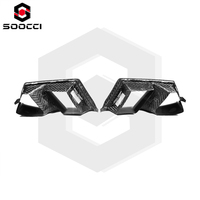 Conduits d'aération avant en fibre de carbone sèche style MP pour pare-chocs avant BMW M3 G80 M4 G82 – Remplacement des garnitures de conduits d'aération M Performance