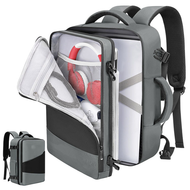 Carrying Backpack Compatible with PS5/PS5 Pro Protective Travel Case Compatible with Playstation 5 Console Disc Controllers