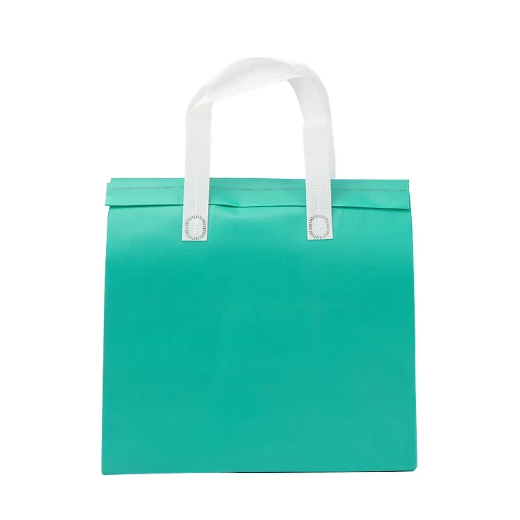 Customized Logo Non-woven takeaway lunch bag folding thermal insulation bag Ice pack Thermal insulation cooler bags