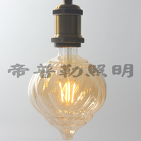 Le verre d'or ambre A60 a mené le blanc chaud des ampoules E27 220V 2700K de filament