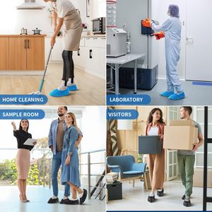 Cubrezapatos desechables antideslizantes al por mayor cubierta de pie de plástico impermeable producto de seguridad no tejido - Product Image 4