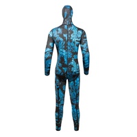 3mm Colorful Camo Red Néoprène 2 pièces Spearfishing Camouflage Mens Hooded Open Cell Diving Wetsuit