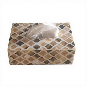 Caja y Porta Pañuelos de Hueso con Incrustaciones Hechas a Mano, Ecológicas, Elegantes y de Lujo para Decoración del Hogar Tradebyd - Product Image 1