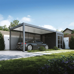 Nhôm pergola nhà để xe ngoài trời không thấm nước cố định mái nhà bãi đậu xe với vườn đổ - Product Image 1