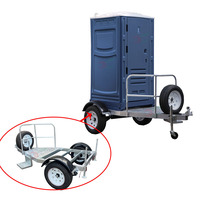 Toilette chimique portable sur remorque connexion de voiture remorquable toilettes simples en plastique mobiles prix d'usine en gros