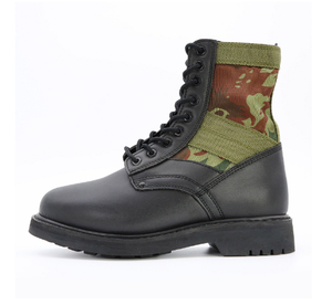Bottes tactiques en cuir camouflage personnalisées DFS17 Afrique avec manchons en toile Oxford - Product Image 2