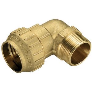 Raccordo Curvo in Ottone Maschio Tiemme 1 1/2 X 50 per Connettore Acqua da Giardino - Product Image 1