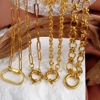 Construisez votre propre charme chaîne collier Bracelet bricolage trombone chaîne boucle à ressort fermeture connectée O lien collier cadeau pour les femmes