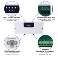 Centre de commande de chauffage par le sol WiFi Smart Life 8 zones avec contrôle par application et indicateurs LED pour actionneurs de chaudière, système UFH