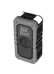 Alimentation d'urgence 12V haute capacité en plastique pour voiture avec pompe à air intégrée 2-en-1, clip intelligent pour gonflage rapide et affichage LED - Product Image 1